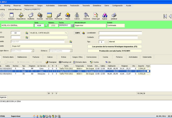 FrontHotel - Pantalla Check-in